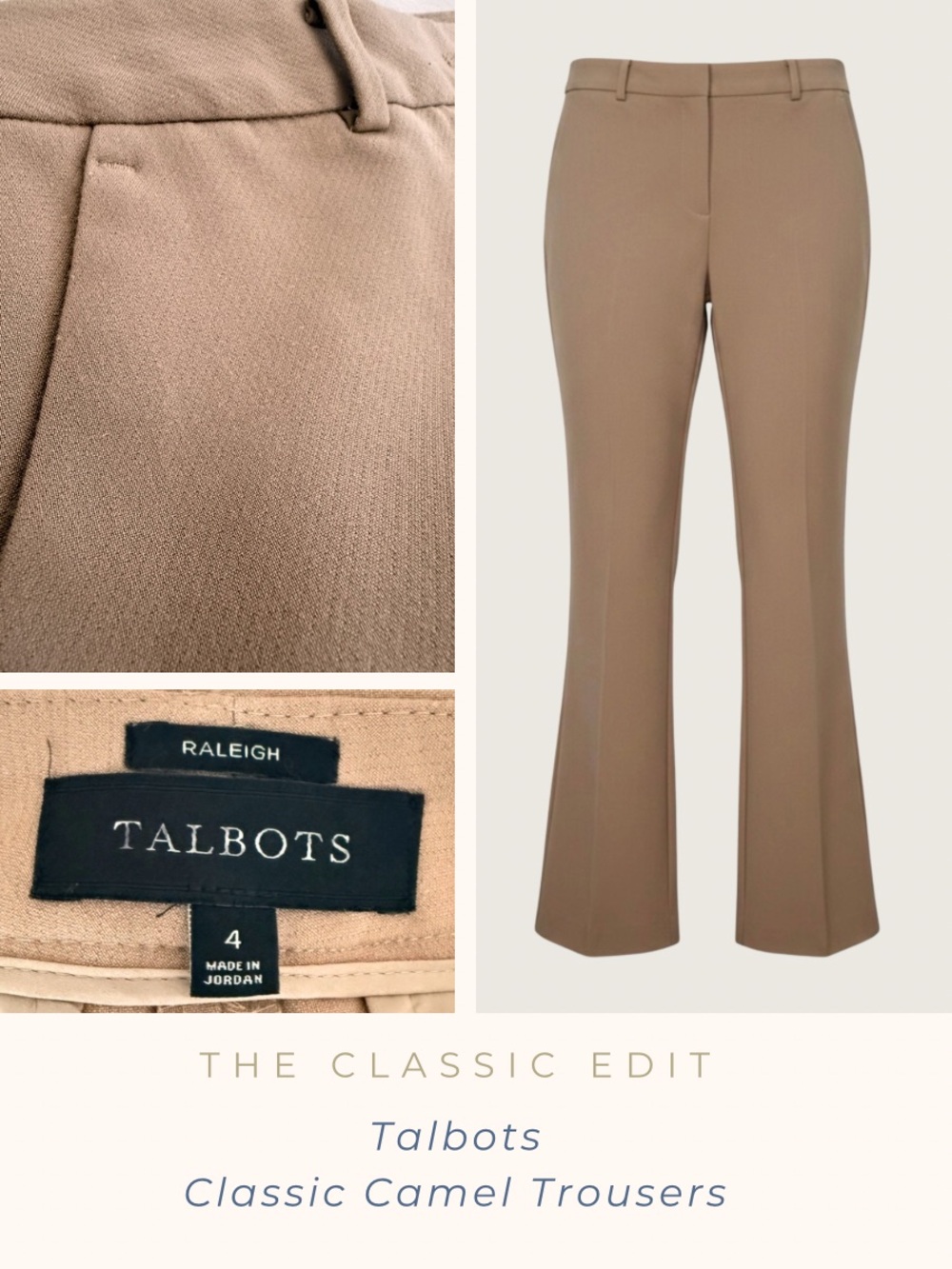 Talbots | Camel Tailored Slacks | Gently Flared
